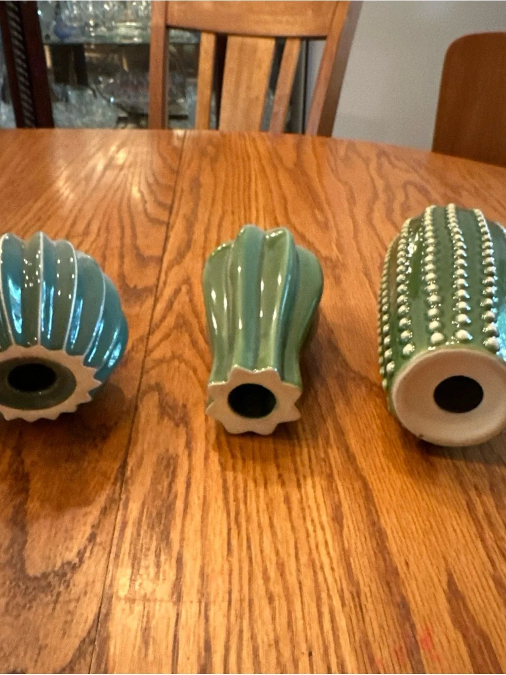 Decorative IKEA Ceramic Cactus Trio - Green